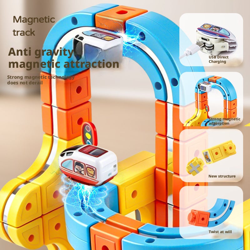 Magnetic Track Car Building Blocks Set - Image 2