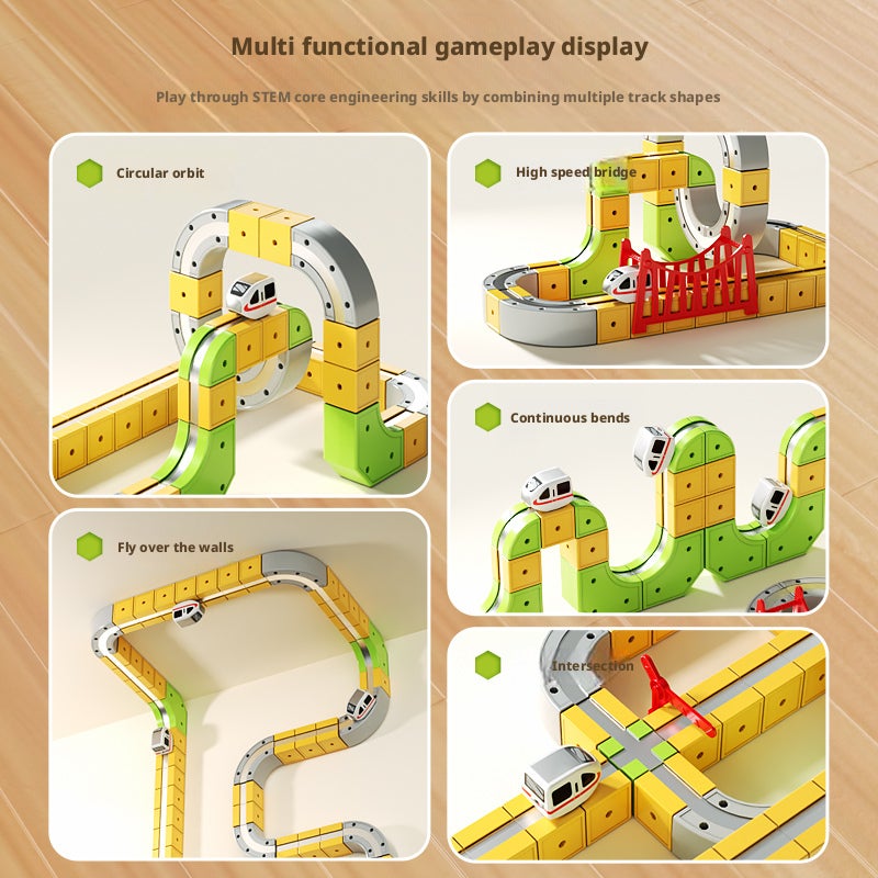 Magnetic Track Car Building Blocks Set - Image 4