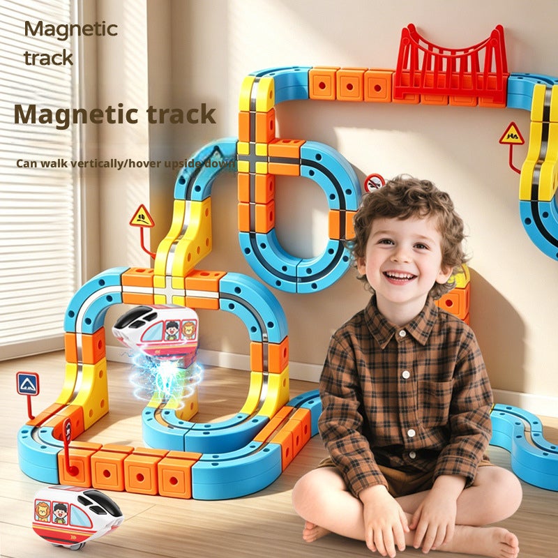 Magnetic Track Car Building Blocks Set - Image 1