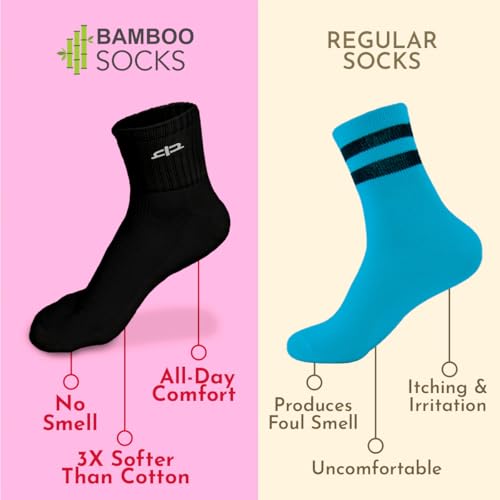 HEELIUM Bamboo Socks For Women | Quarter Length | 3X Softer Than Cotton Socks | Odour-Free & Breathable | Superior Comfort & Cushioned Base, Assorted - Image 2