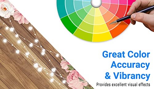 Funnytree 7X5ft Flowers Wood Lace Rustic Backdrop Wedding Floral Photography Background Wooden Board Floor Bridal Shower Baby Birthday Party Bride Banner Photo Studio - Image 4