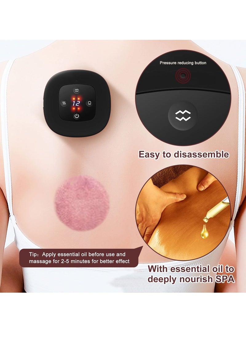 SYOSI - Electric Cupping Therapy Set 4 in1 Smart Cupping Massager Massage Vacuum Therapy Machine Scrapping Tool with Red Light Therapy for Pain Relief Aches with 12 Levels Temperature and Suction Green - Image 1