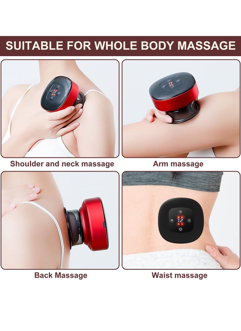 SYOSI - Electric Cupping Therapy Set 4 in1 Smart Cupping Massager Massage Vacuum Therapy Machine Scrapping Tool with Red Light Therapy for Pain Relief Aches with 12 Levels Temperature and Suction Green - Image 1