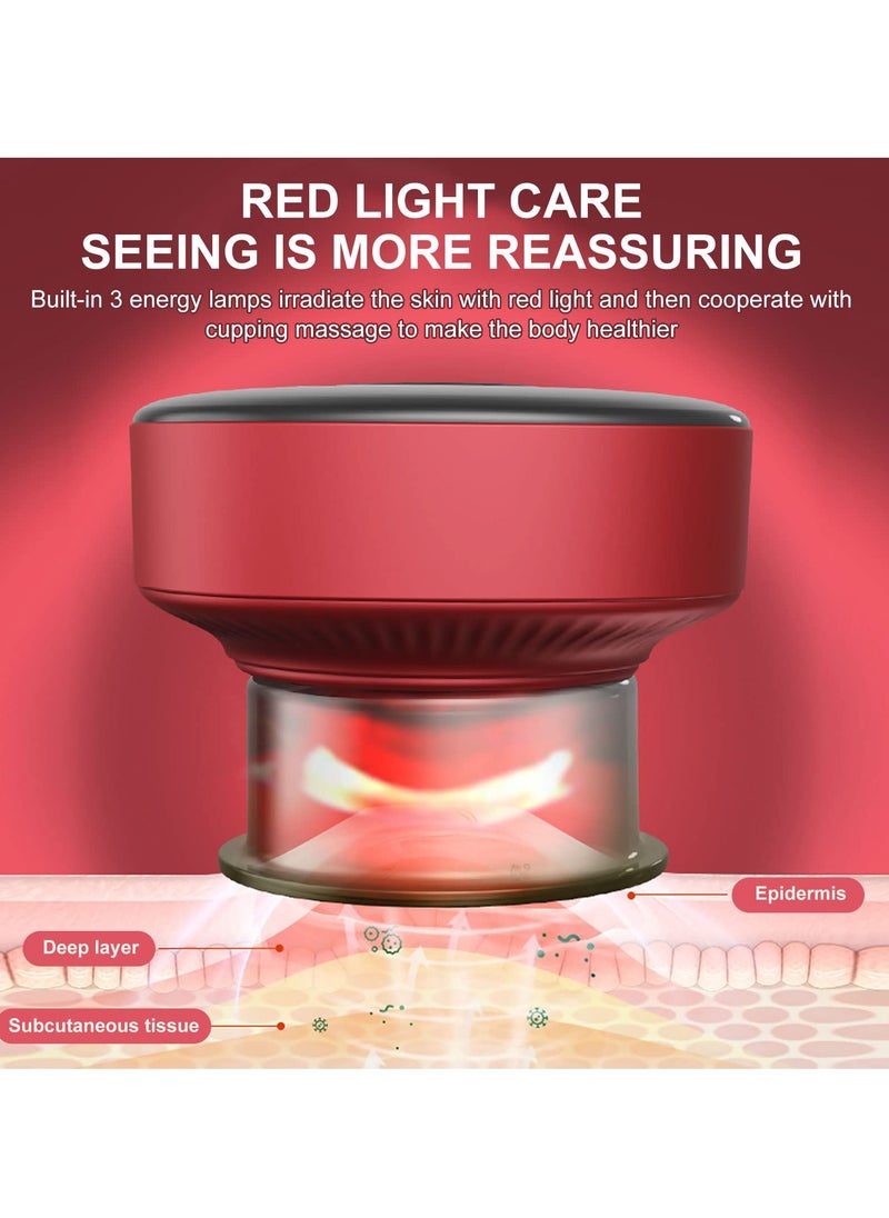 SYOSI - Electric Cupping Therapy Set 4 in1 Smart Cupping Massager Massage Vacuum Therapy Machine Scrapping Tool with Red Light Therapy for Pain Relief Aches with 12 Levels Temperature and Suction Green - Image 1