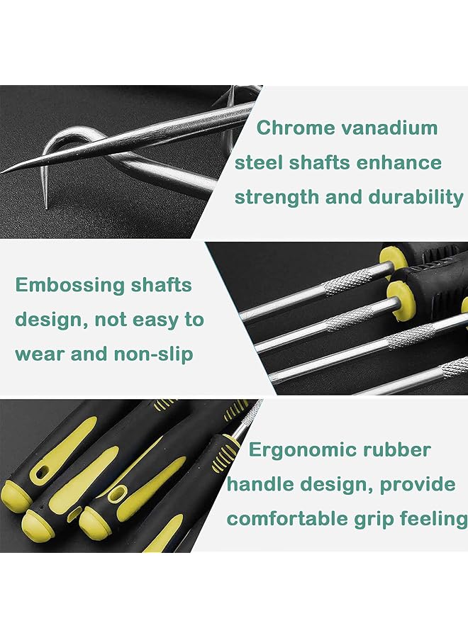 KEWAYO 4 Pieces Pick And Hook Set With Rubber Handle Hose For Removing Gasket, Spring, Oil Seal, O-Ring  - Image 4