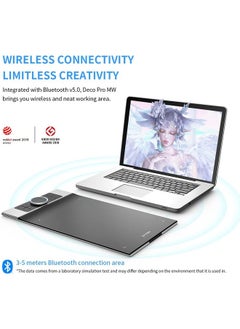 XP-PEN Deco Pro SW Digital Wireless Bluetooth Tablet with 8 Keys & 2 Wheels  - Image 3