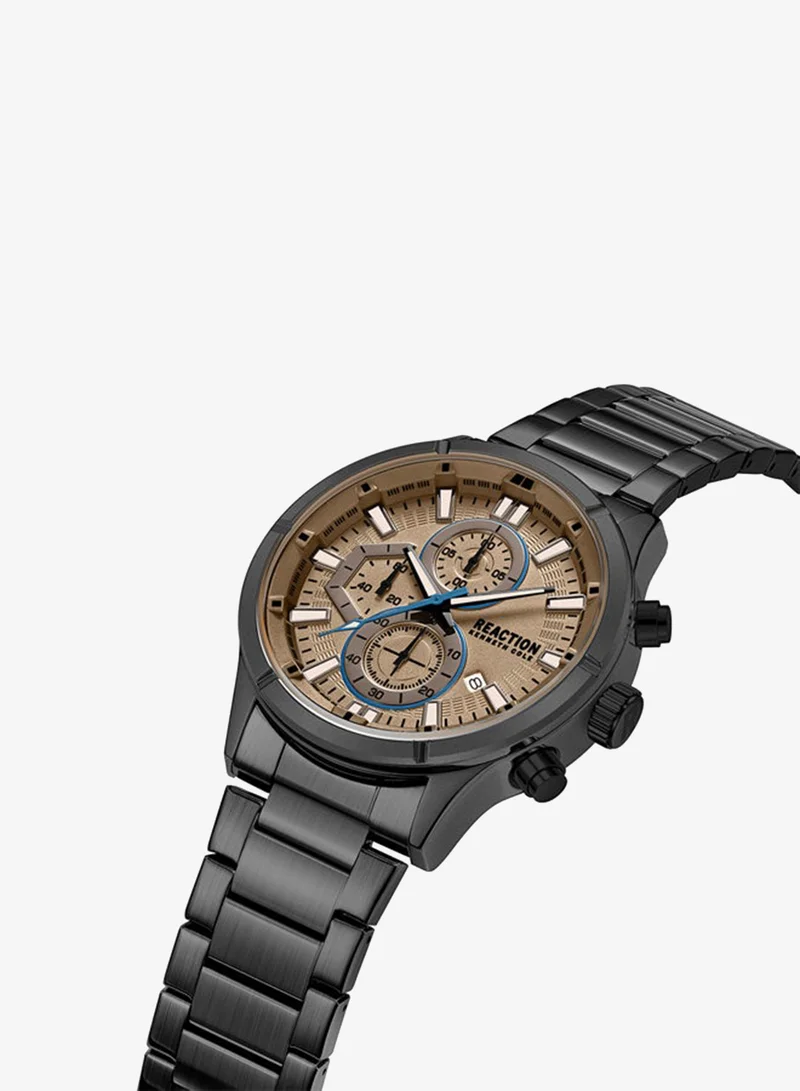 Kenneth Cole Reaction  Kenneth Cole Reaction Chronograph Gents Watch With Black Stainless Steel Strap 47mm - KRWGI9006802 for Men | Best Price UAE