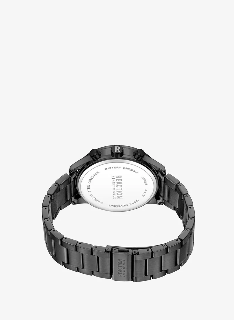 Kenneth Cole Reaction  Kenneth Cole Reaction Chronograph Gents Watch With Black Stainless Steel Strap 47mm - KRWGI9006802 for Men | Best Price UAE