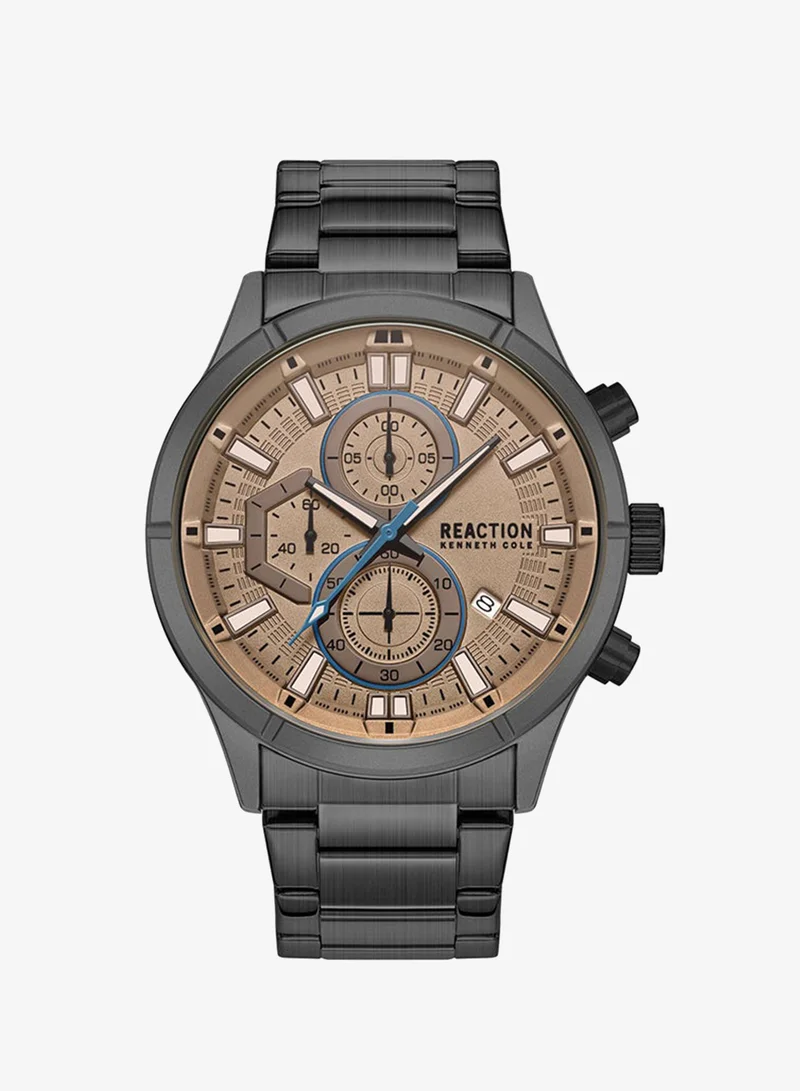 Kenneth Cole Reaction Chronograph Gents Watch With Black Stainless Steel Strap 47mm - KRWGI9006802