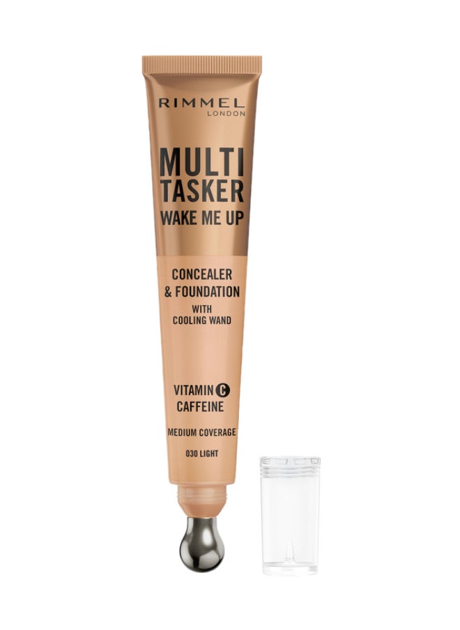 RIMMEL LONDON - Multi-Tasker Wake Me Up Concealer & Foundation - 30 - Light, 20ml - Image 1