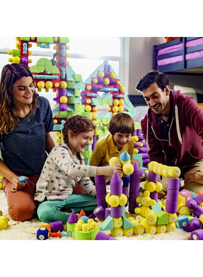 blockaroo Magnetic building blocks as an educational game for children, paedagogical water toy set for creative constructions, ideal for the banana tub, racing car box with 13 building blocks - Image 3