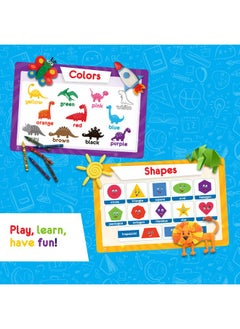Simply magic Simply Magic 5 Placemats for Kids - Kids Placemats Non Slip, Washable Reusable Toddler Placemats, Educational Placemats: Alphabet ABC, Shapes, Colors, Numbers, Solar System, Plastic Placemats for Kids  - Image 4