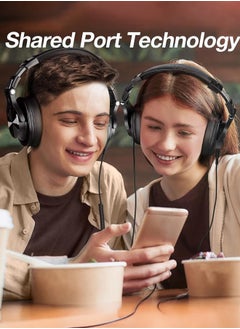 OneOdio A70 Wireless Gaming Headset,Bluetooth Over Ear Headphones, with 72H Playtime, Hi-Res, 3.5mm/6.35mm Wired Audio Jack for Studio Monitor & Mixing DJ Guitar AMP, Computer Laptop PC Tablet - Black  - Image 2