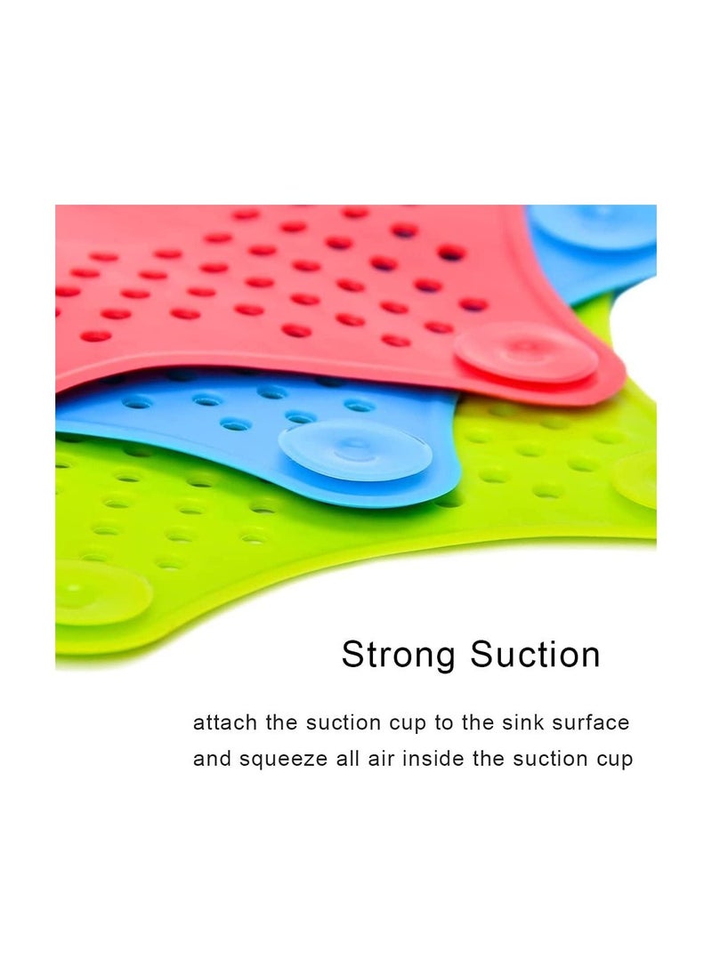 AIWANTO Drain Stopper Bathroom Sink Hair Catcher Silicone Shower Drain Covers 10 Pack Random Colour  - Image 4