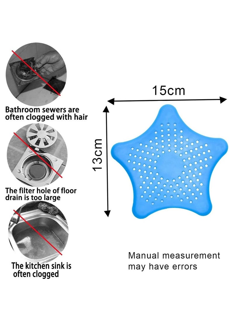 AIWANTO Drain Stopper Bathroom Sink Hair Catcher Silicone Shower Drain Covers 10 Pack Random Colour  - Image 2