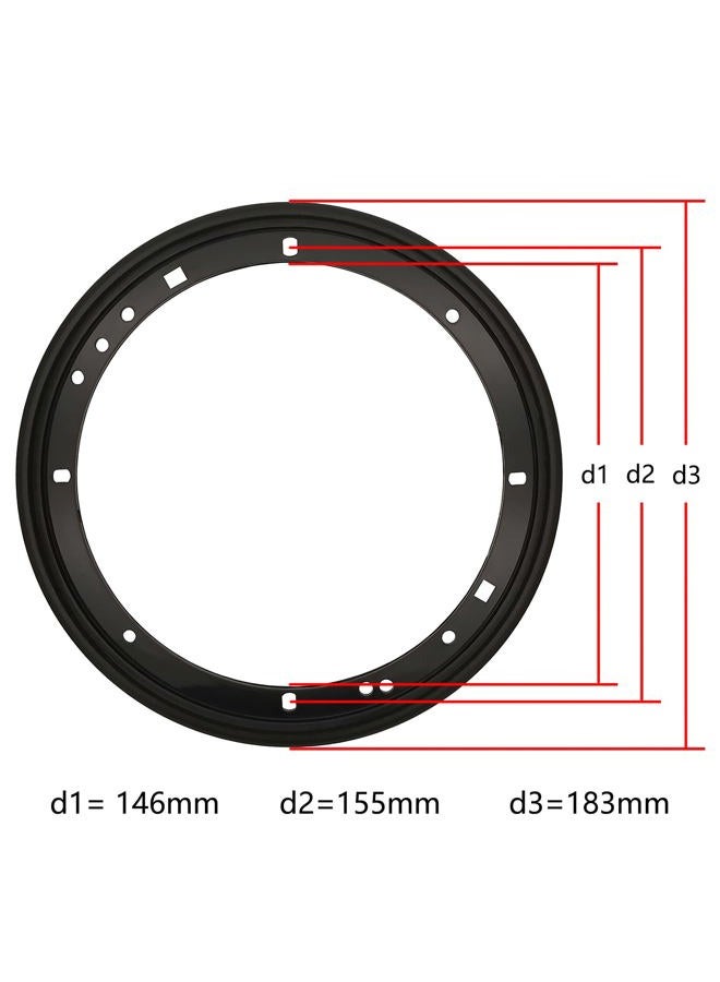 Fuhengli 6.5" Speaker Grill Covers, Car Speaker Subwoofer Guard Protector, ABS Plastic Frame with Metal Mesh, Black - 2Pcs - Image 4