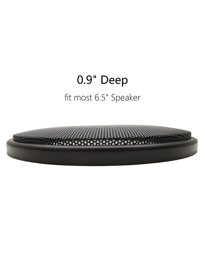 Fuhengli 6.5" Speaker Grill Covers, Car Speaker Subwoofer Guard Protector, ABS Plastic Frame with Metal Mesh, Black - 2Pcs - Image 5