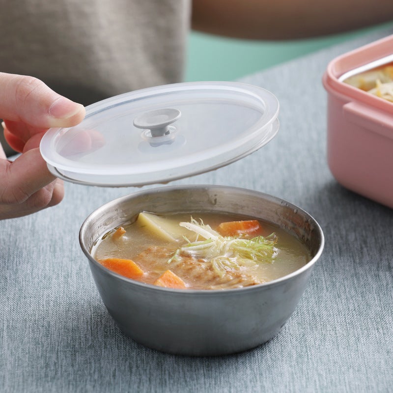 Double Layer Insulated Lunch Box Stainless Steel Set Stainless steel 304 soup bowl 