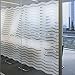 LEMON CLOUD No-Glue Static Decorative Privacy Window Films for Home Office Meeting Room (35.4In.by 78.7In, Waves - Image 2