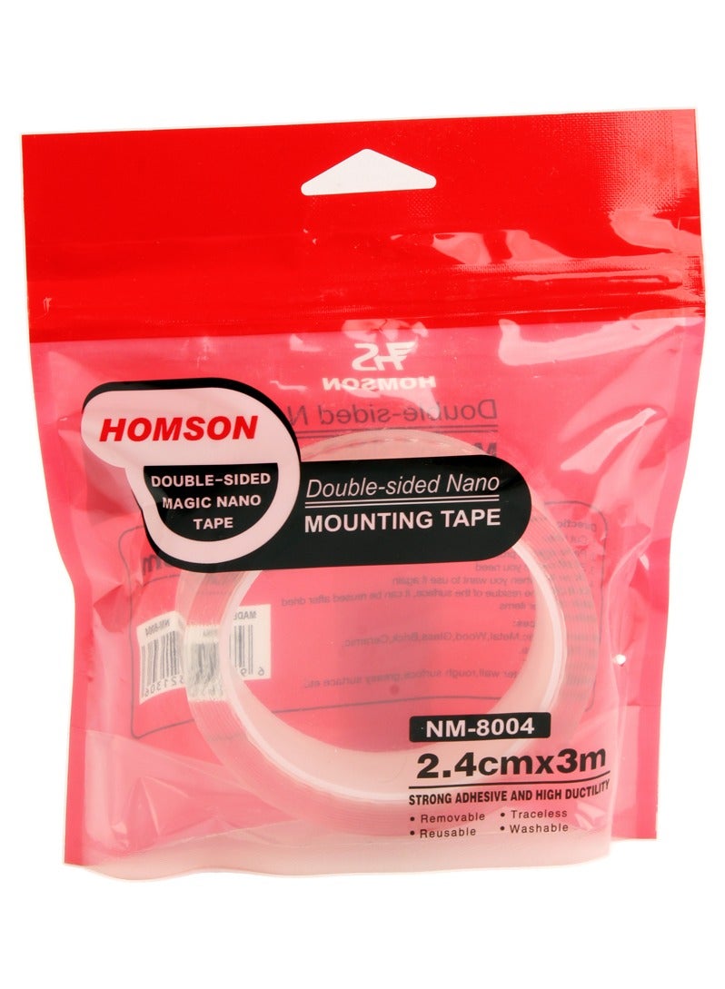 بكرة سولتب شفاف دبل فيس سيليكون 2.4 سم 3 متر – هومسون NM-8004