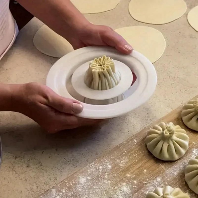 LASALE Baozi Maker Machine Dumpling Momo Maker MoldPlastic Kitchen Gadget Tool Homemade Bao Buns Preparation Culinary Exploration Ease of Use Cleaning - Image 2