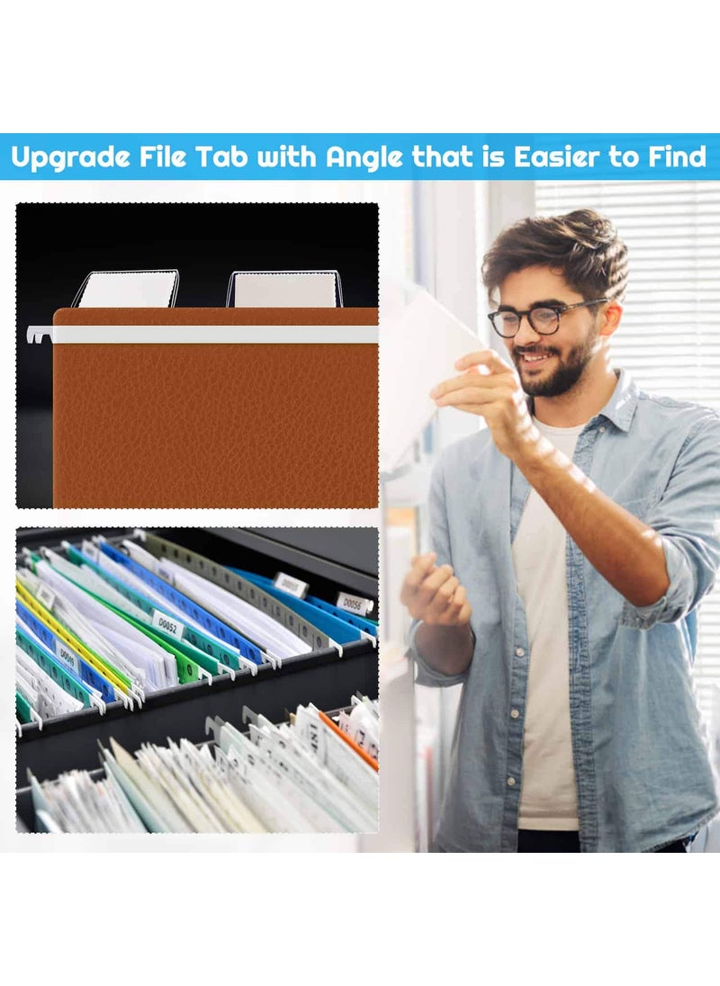 PAXCOO File Folder Tabs, Paxcoo 50 Sets Hanging File Folder Labels Tabs and Inserts for Hanging Folders  - Image 5