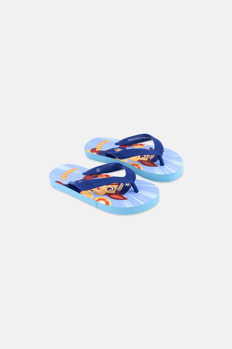 PAW PATROL Toddlers Boy Slip On Flipflop, Blue Combo  - Image 1