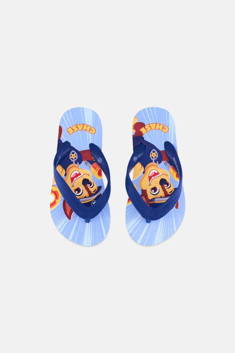 PAW PATROL Toddlers Boy Slip On Flipflop, Blue Combo  - Image 3