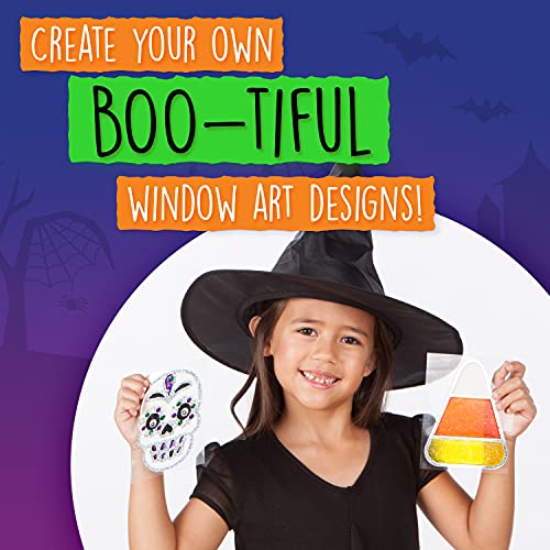 Creativity for Kids Halloween Window Art Kit | Create 7 Spooky Suncatchers with Paint, Rhinestones & Wiggly Eyes | DIY Craft Kit for Kids | Fun for Parties, Gifts & Seasonal Décor (Ages 6+) - Image 3