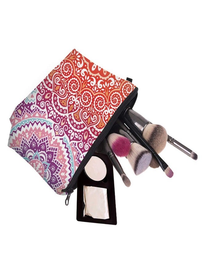 Deanfun Cosmetic Bag for Women, Mandala Flowers Waterproof Makeup Bags Roomy Toiletry Pouch Travel Accessories Gifts (51391) - Image 5