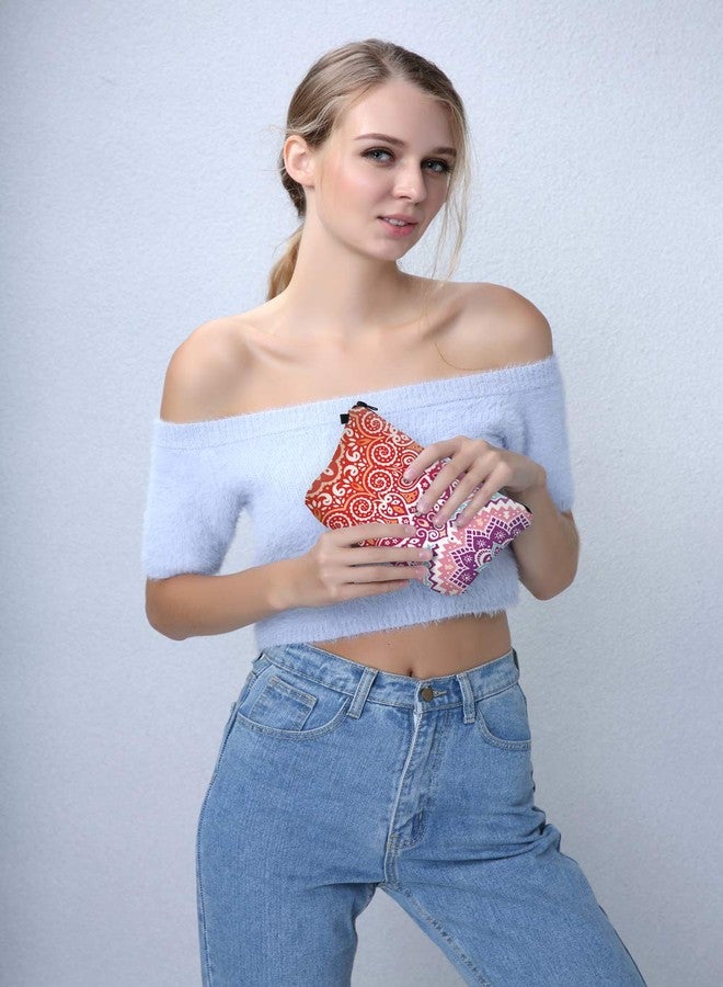 Deanfun Cosmetic Bag for Women, Mandala Flowers Waterproof Makeup Bags Roomy Toiletry Pouch Travel Accessories Gifts (51391) - Image 3