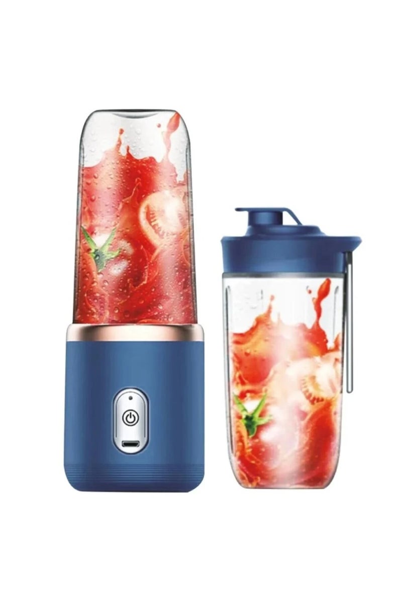 Smart portable blender 300ml with two cups, stainless blade, 1500mAh battery, and Type-C charging