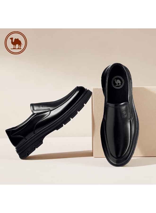 CAMELJEANS Camel Men's Nubuck Leather Comfortable Soft Sole Business Shoes P13a005030 Black 44 - Image 2
