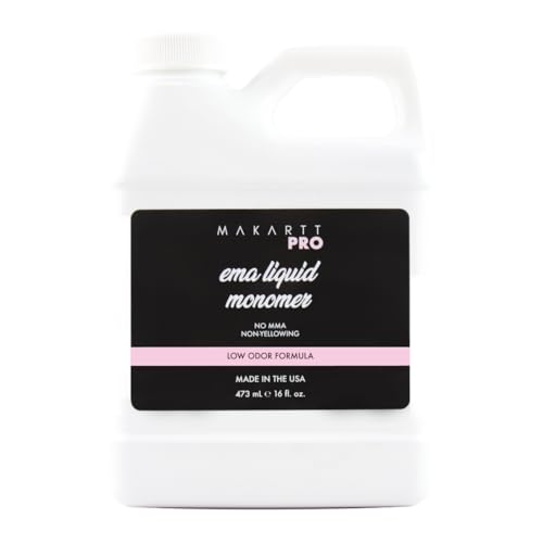 MakarttPro Low Odor Monomer for Acrylic Nail MMA free Made in USA NonYellowing Professional Grade Formula Beginner Tech Friendly  Essential Acrylic Nail Product for Nail Technicians 16 fl oz