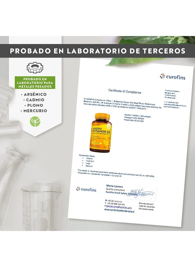 Nutravita - Nutravita Vitamin D 4000 IU - 400 Softgels - Image 1
