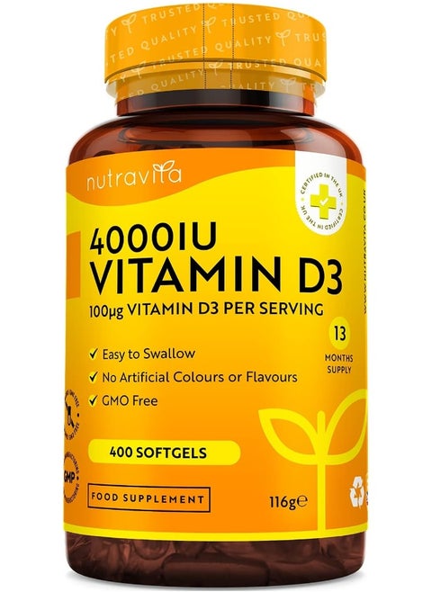 Nutravita Vitamin D 4000 IU - 400 Softgels