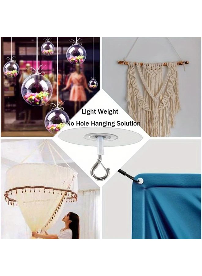 3pcs Heavy Duty Adhesive Ceiling Hooks Easy Install For Hanging Lights Plants Decorations - Image 5