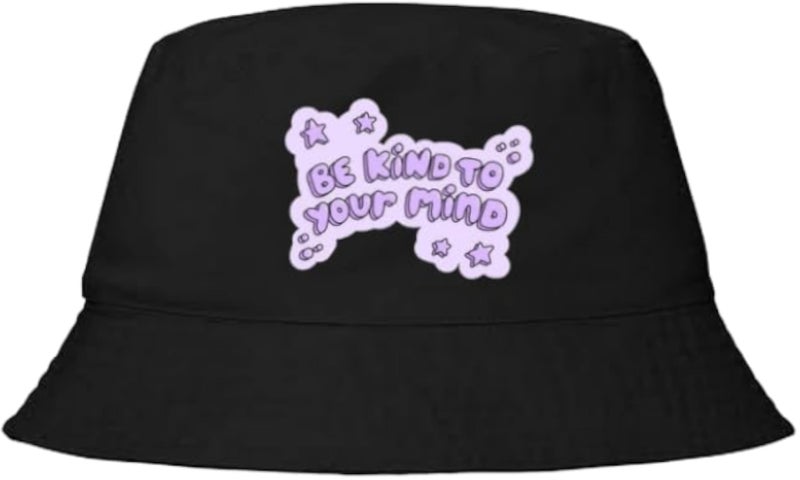 BE KIND TO YOUR MIND Plain unisex baseball cap BLACK