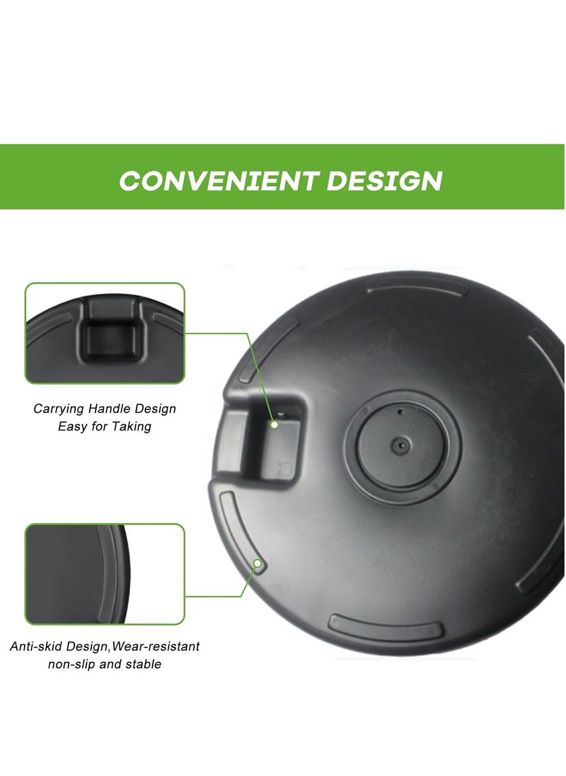 TRASSLE Outdoor Patio Umbrella Base for Yard UPF 50+ Cantilever Crank Lift Umbrellas .Corner arc design, Compression Resistance, Aging Resistance. 32.5KG after Water Injection  - Image 5