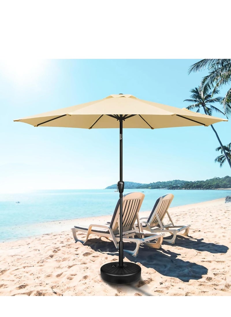 TRASSLE Outdoor Patio Umbrella Base for Yard UPF 50+ Cantilever Crank Lift Umbrellas .Corner arc design, Compression Resistance, Aging Resistance. 32.5KG after Water Injection  - Image 4