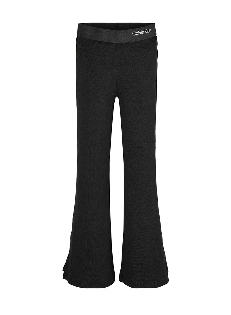 Calvin Klein Jeans Black Youth Logo Flare Pant for Women | Best Price UAE