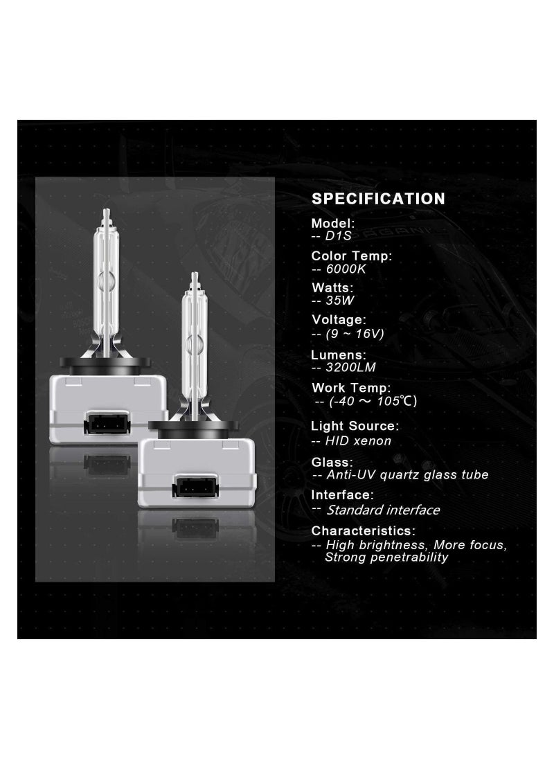 Toby's - Toby's D1S 35 Watts Xenon HID Replacement Bulb with 6000K Color Temperature - Image 1