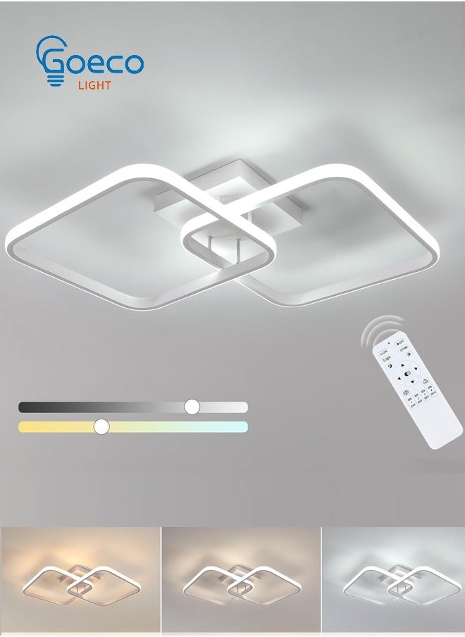 Goeco - Square LED Ceiling Light Dimmable Acrylic Square Shape 3000-6000K - Image 1
