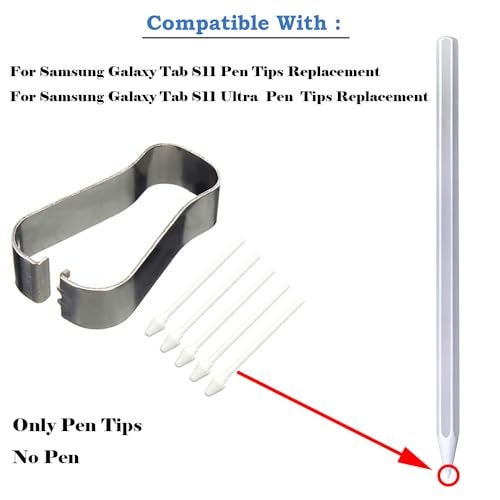 Bestdealing 5 Piece Galaxy Tab S11 Ultra Pen Tip Replacement Tab S11 S Pen Tips Nib Hard Pen Tip Repair Tab S11 Stylus S Pen Part - Image 2