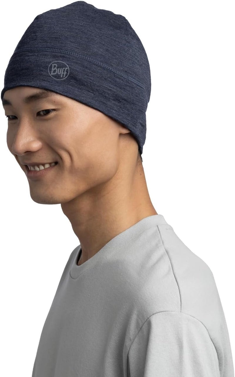 Buff Merino Lightweight Beanie Hat - Night Blue, One Size - Image 3