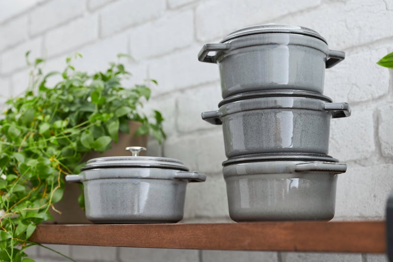 STAUB Mini Round Dutch Oven 0.75-Quart Graphite Grey (Stove) - Image 4