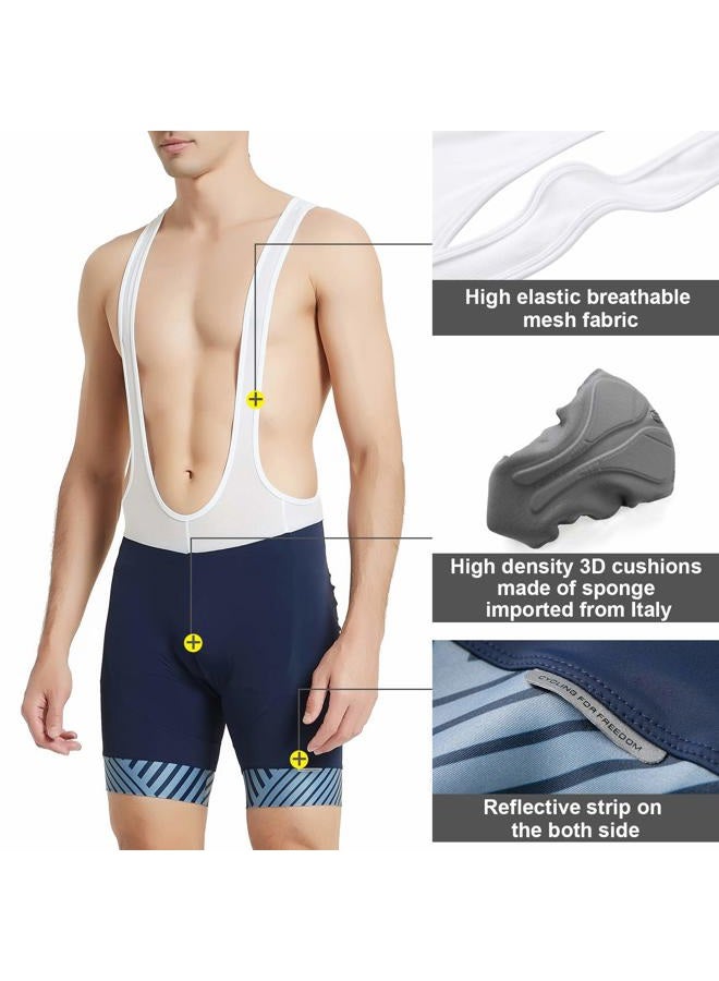 Santic Mens Cycling Bib Shorts Padded Cycle Bib Tights Mens Padded Biking Shorts Breathable Lightweight Navy XXL - Image 5