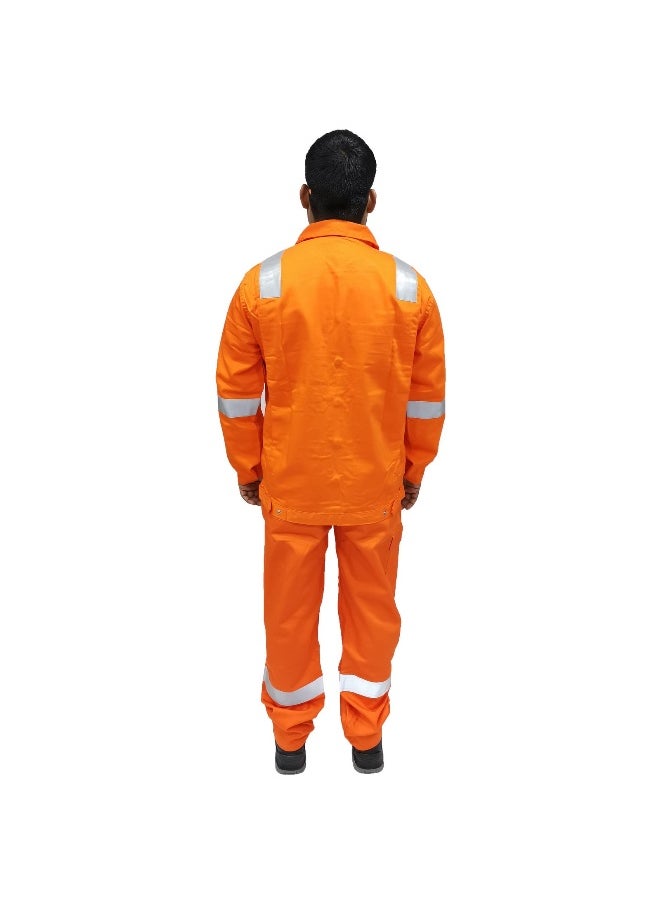 TAHA FR Pyrovatex 2-Piece Suit –Flame-Resistant Workwear for High-Heat Environments, Orange | Size -2XL  - Image 3