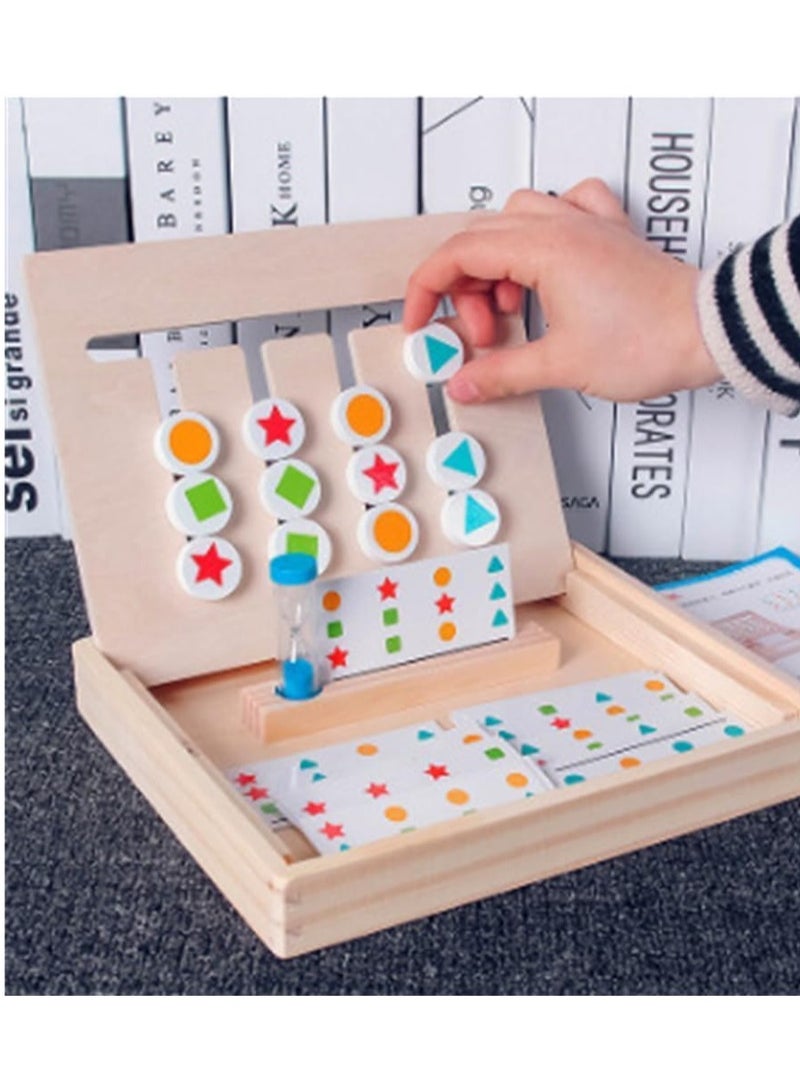 The Brain Gym Factory Unisex 4 Color Wooden Game Multicolor S Size Brain Gym Factory - Image 1