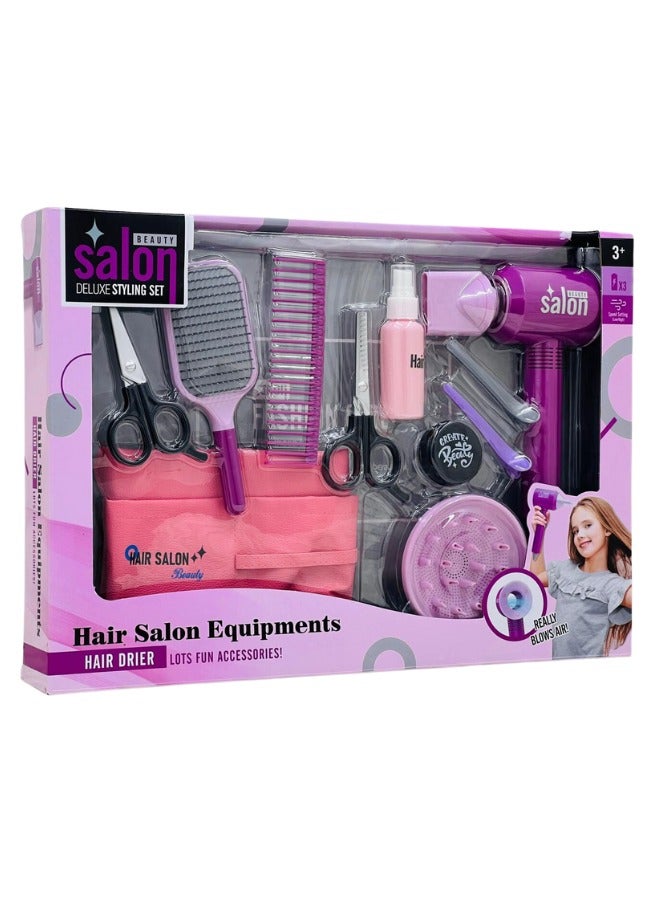 Beauty Toy hair Styling Salon Deluxe Styling Set